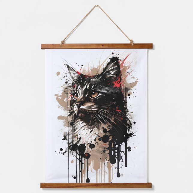 tapisserie murale chat minou (Recto)