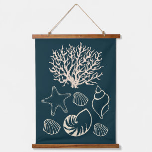 Tapisserie murale coquillage nautique