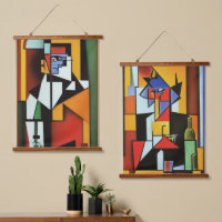Tapisserie murale cubiste Abstraite