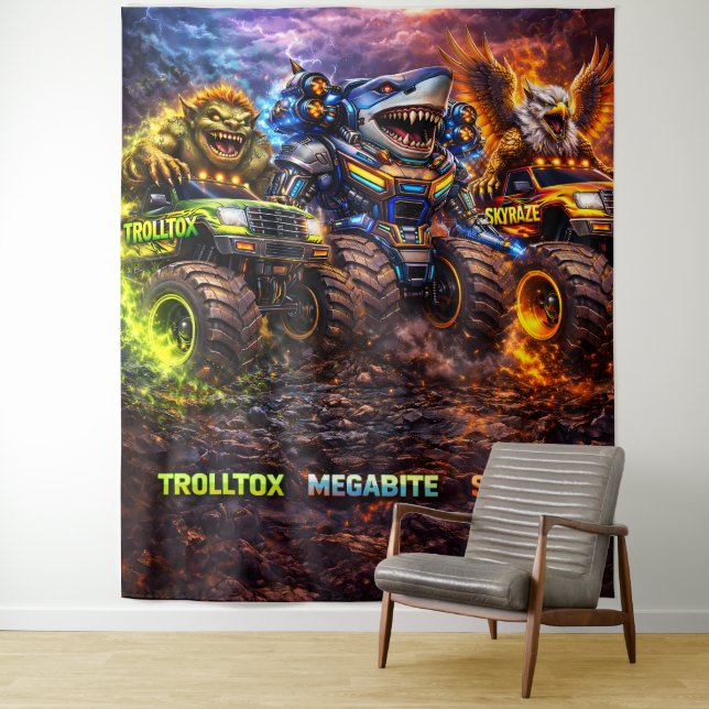 Tapisserie murale de Beast Riders (En situation)