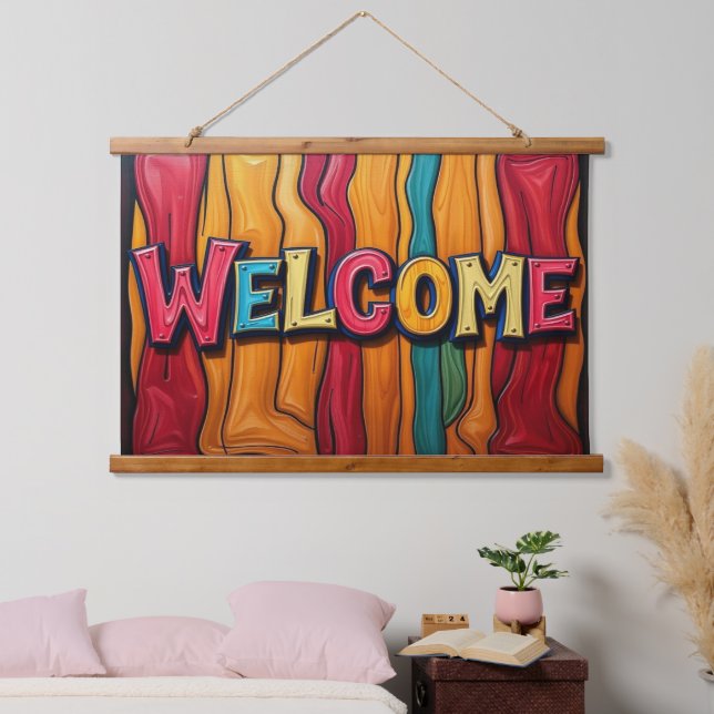 Tapisserie murale de BIENVENUE (Chambre à coucher)