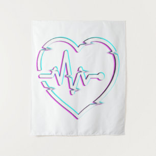 Tapisserie murale de contrôle cardiaque