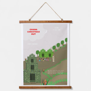 Tapisserie murale en bois de Noël du Ghana
