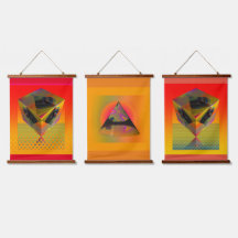 Tapisserie murale en bois Geo