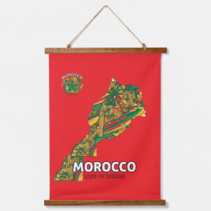 Tapisserie murale en bois Maroc Terre de rêves