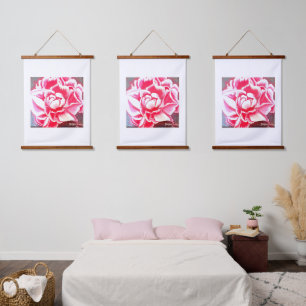 Tapisserie murale en bois peint