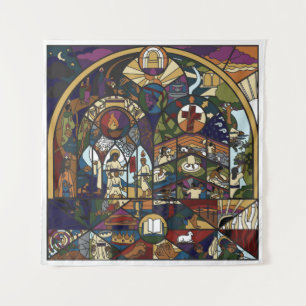 Tapisserie murale en couleur complète