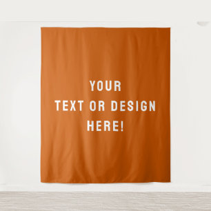 Tapisserie murale moderne orange brûlé pour décora