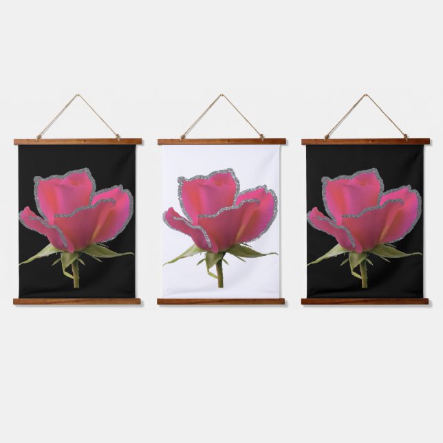 Tapisserie murale "Rose diamant éblouissant" (Tripler)