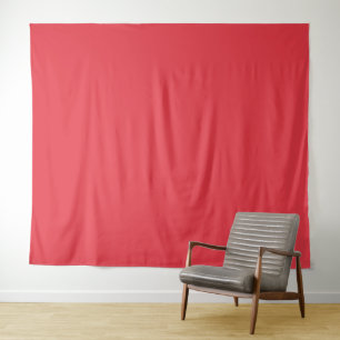 Tapisserie murale rouge tomate uni – Personnalisab