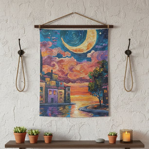 Tapisserie murale tissé boho pour décoration de ma