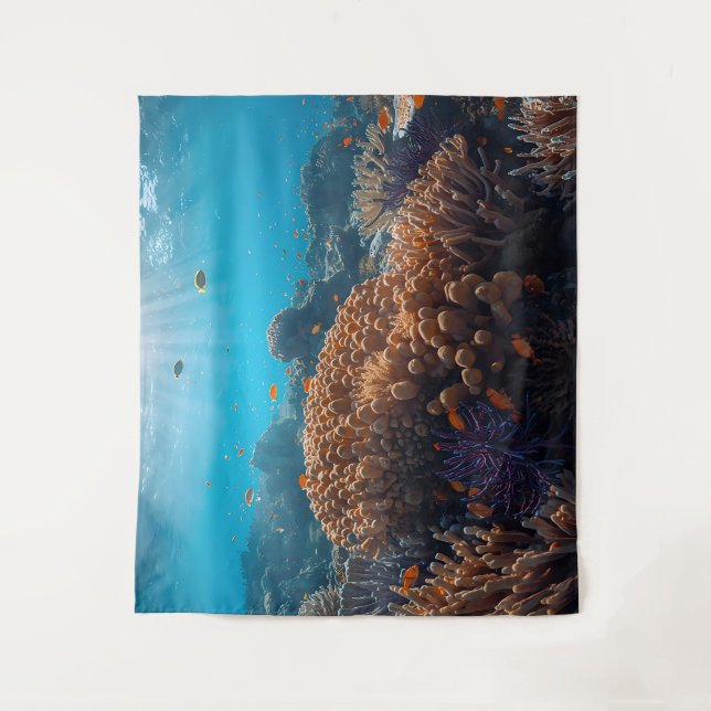 Tapisserie Océanique de Récif de Corail (Devant)