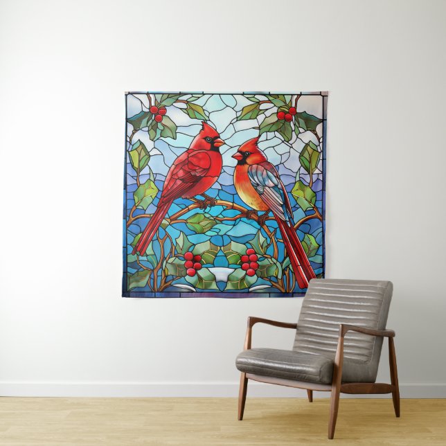 Tapisserie Oiseaux d'Hiver (En situation)