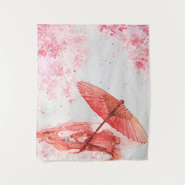 Tapisserie parapluie rouge (Devant)