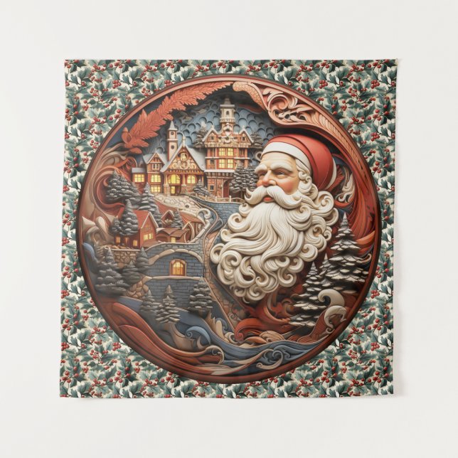 Tapisserie père Noël 3D (Devant)