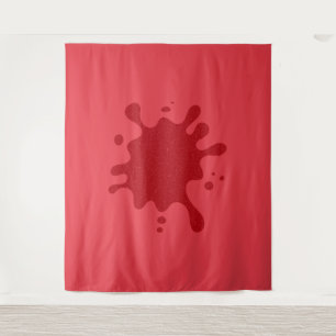 Tapisserie personnalisée rouge tomate éclaboussure