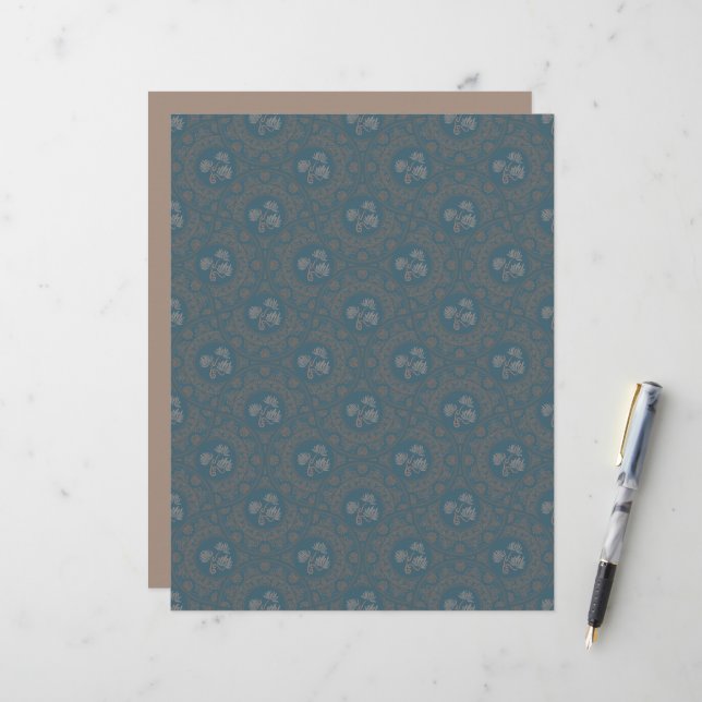 Tapisserie Rococo Mandala Art Déco Scrapbook (Devant/Arrière en situation)