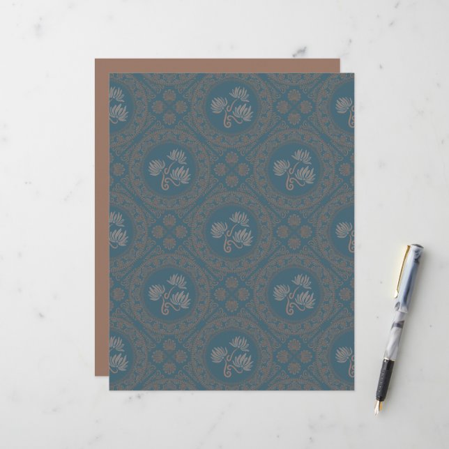 Tapisserie Rococo Mandala Diamond Tile Scrapbook (Devant/Arrière en situation)
