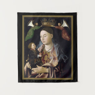 Tapisserie sicilienne de la Renaissance "Madone et