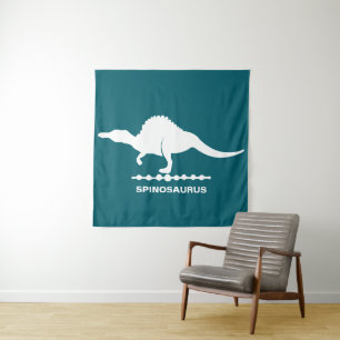 Tapisserie silhouette de dinosaure Spinosaurus
