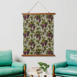 Tapisserie Suspendue 1900 Raisins Vintages Fruits Botanique