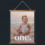 Tapisserie Suspendue 1er anniversaire Photo<br><div class="desc">Un 1er Anniversaire moderne Signer avec espace pour ajouter votre propre photo.</div>