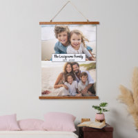 2 Photo Collage Nom de famille - Photos horizontal