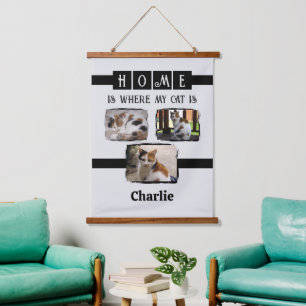 Tapisserie Suspendue 3 animal animal photo collage gris noir