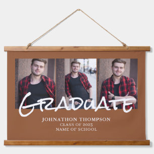 Tapisserie Suspendue 3 Photo Collage Terracotta Graduation
