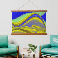 3D Abstrait en or jaune bleu vert