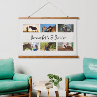 6 Collage photo avec nom pour les amateurs de chev