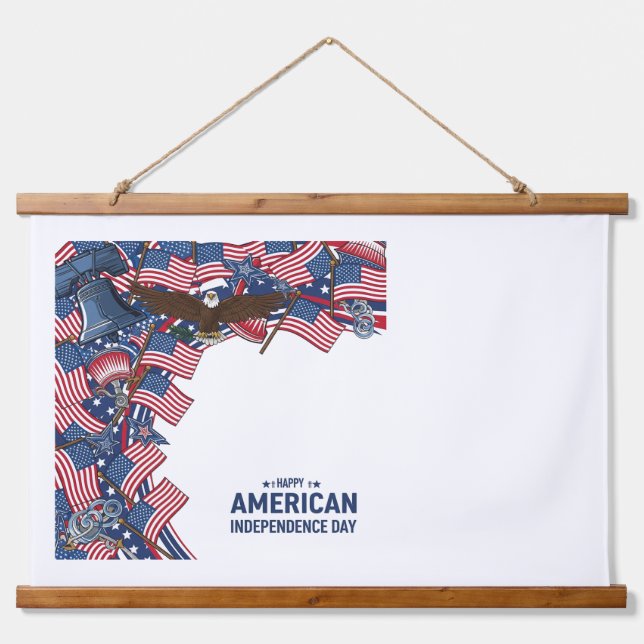 Tapisserie Suspendue   7. "Land That I Love – Wood-Hung Patriotic Wall  (Devant)