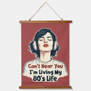 Tapisserie Suspendue 80s Rétro Nostalgic Music Lover Throwback Design