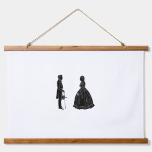 Tapisserie Suspendue abraham lincoln mary todd lincoln silhouette ballo