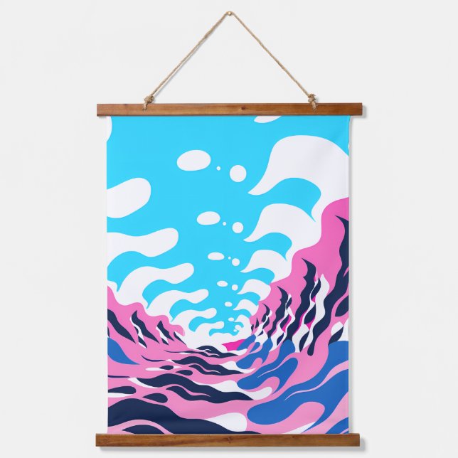 Tapisserie Suspendue Abstract Dream Wave – Vibrant Surreal Flow (Recto)