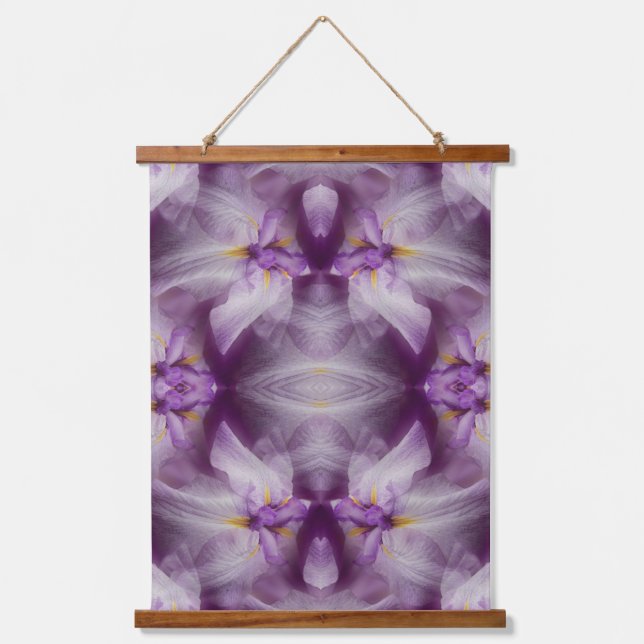 Tapisserie Suspendue Abstraite violette japonaise Iris (Recto)