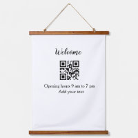 Accueil simple ouverture bienvenue code barre QR a