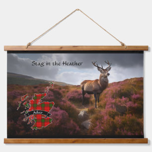 Tapisserie Suspendue Adair Stag in the Heather Personnalisé