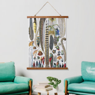 Tapisserie Suspendue Adolphe Millot Dark Academia Vintage Plume d'Oisea