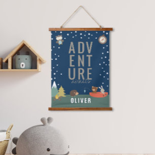 Tapisserie Suspendue Adventure Await Woodland Boy Kids Décor
