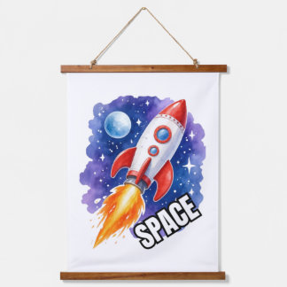 Tapisserie Suspendue Affiche d'aventure spatiale | L'aventure vous atte