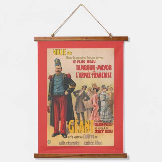 Tapisserie Suspendue Affiche De Cirque De Foule Admirant Un Soldat Fran (Recto)