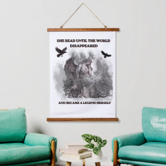 Tapisserie Suspendue Affiche de citation de lecture gothique Dark Acade
