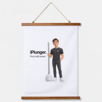 Affiche de salle de bain parodie de la technologie