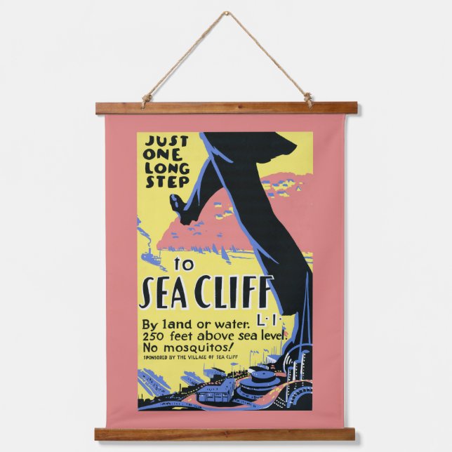Tapisserie Suspendue Affiche de voyage Promotion Sea Cliff, Long Island (Recto)