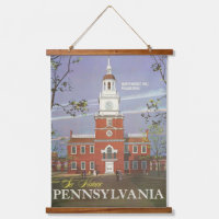 Affiche de voyage vintage Voir historique Pennsylv