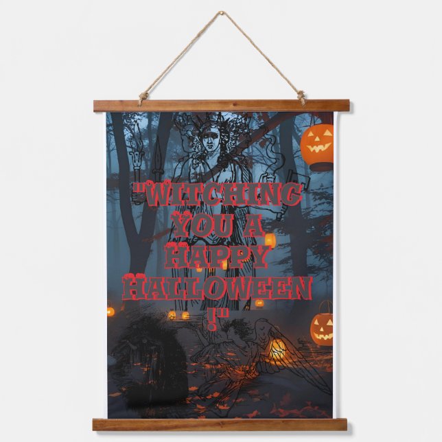 Tapisserie Suspendue Affiche d'Halloween (Recto)