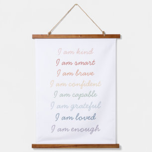 Tapisserie Suspendue Affirmations arc-en-ciel pour enfants