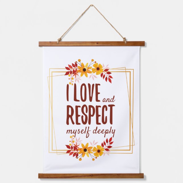 Tapisserie Suspendue affirmations positives d'amour et d'acceptation de (Recto)