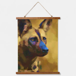 Tapisserie Suspendue Aimer le chien sauvage africain